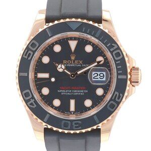 Brand New B&P Rolex Yacht-Master 126655 40mm Black Chromalight Round Dial